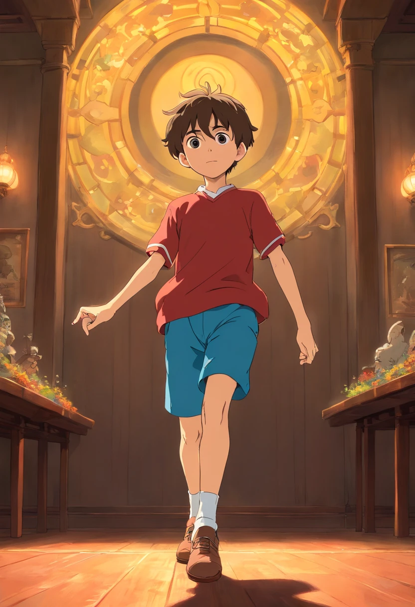A 13 year old boy practice dance lonely and secretly