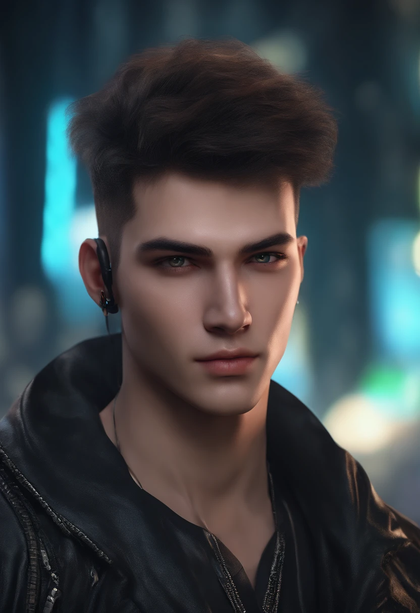 Change Background cyberpunk handsome boy, realistic face, 8k, ultra realistic,