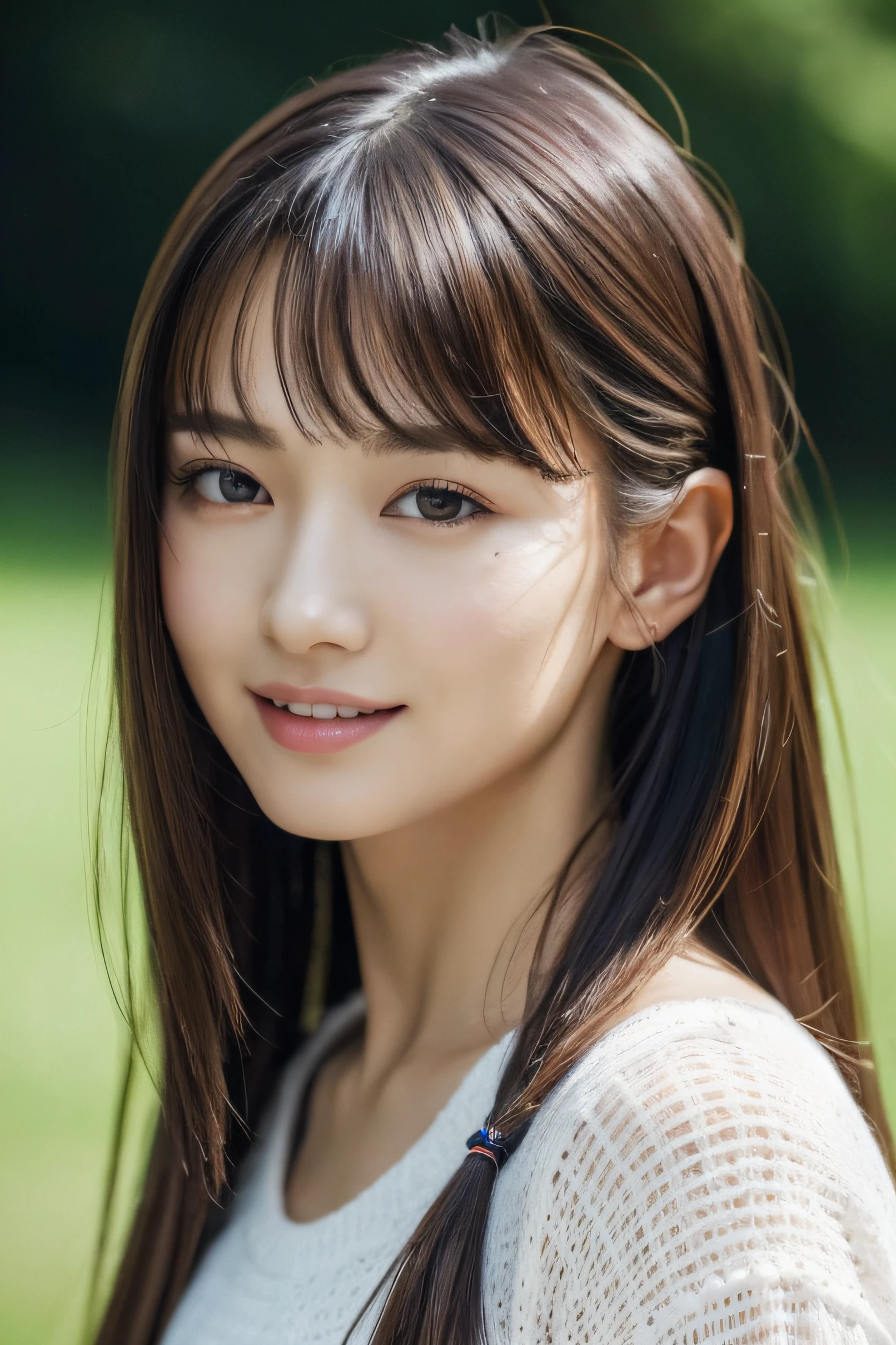 (((masterpiece))), top-quality, Extremely detailed, Detailed background, Very beautiful girl, japanese, 16 yo, Detailed face, Solo, smile, (Full body:1.3), (random hairstyles :1.2), bangs, (Young Face), (Perfect body:1.1), blouse, Summer, in 8K, Wallpaper, amazing, finely detail, Ultra-detailed, 超A high resolution, Extremely detailed, Pure erotic face, extremely detailed eye and face, Beautiful detailed eyes, highly detailed skin, No makeup, (Natural Skin),
