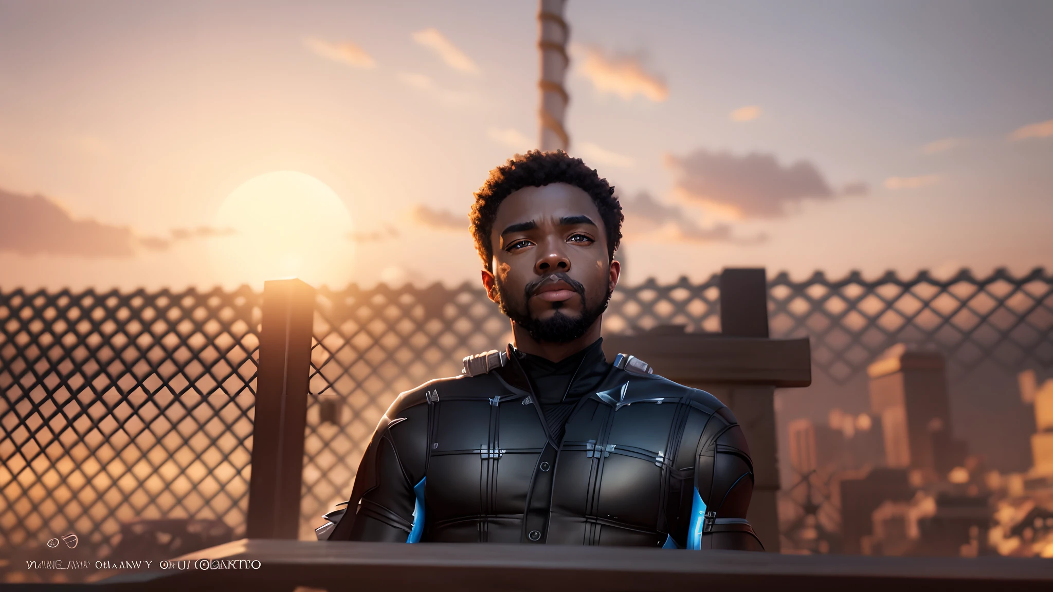 Black panther, realistic face'