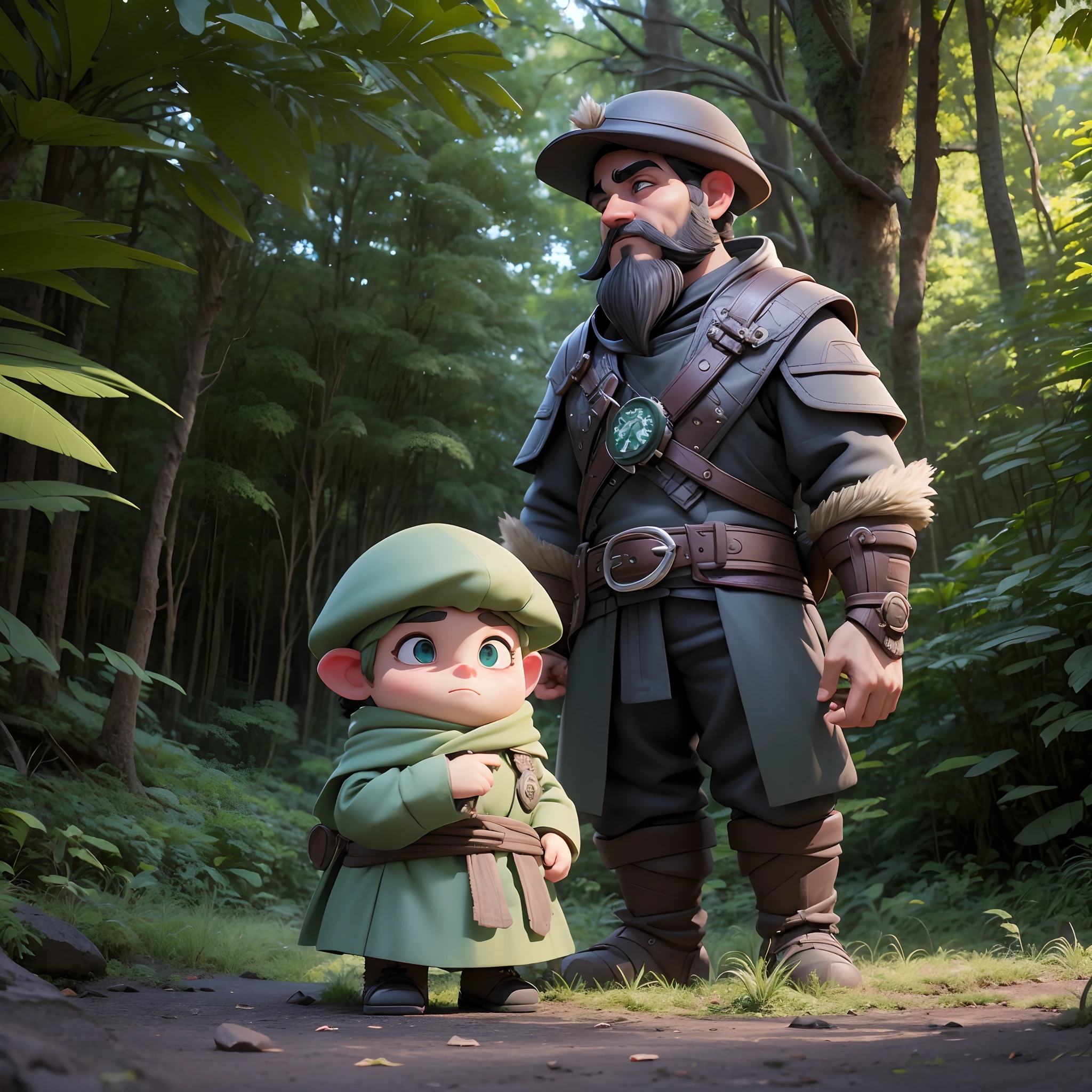 master part, melhor qualidade,best resolution, Ultra Detalhado, To the cunning of the gnome, (((traje de couro preto sexy))) e botas,(((muito pequena))), (((longos cabelos castanhos e lindos olhos verdes))) contrast with the appearance of innocence, Hiding his treacherous intelligence. Em uma cena ultra detalhada, relaxando a beira de um riacho cristalino na floresta.3 d animation. –ar 1:1 –s 1000 –q
