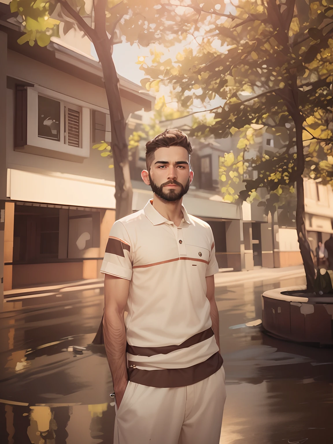 Handsome boy , realistic face, 8k ,ultra realistic , with beard .