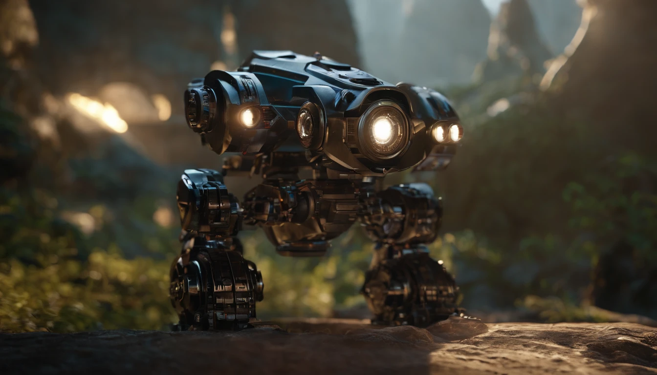 a baby, ??? Robot,(masterpiece,extreme detailed,top quality) , Ruin ,very cute robot, (Movie lighting),(light and shadow effect),(unreal-engine),(Tyndall),(cinema4d),(Super futuristic fantasy style),(8k wallpaper),(tmasterpiece),(Photography Award),realisticlying
