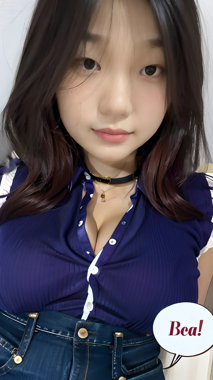 White suspenders,Leaking cleavage,Large breasts
