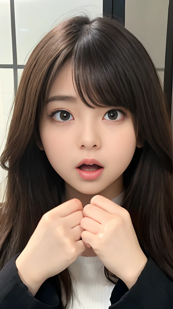 Pay attention to the size of both eyes、 Naturally cute eyes、 Gesture to put both hands forward、 Pretty angry face、Shout loud、Open your mouth to intimidate、Pulling out the whole body、Female Warrior