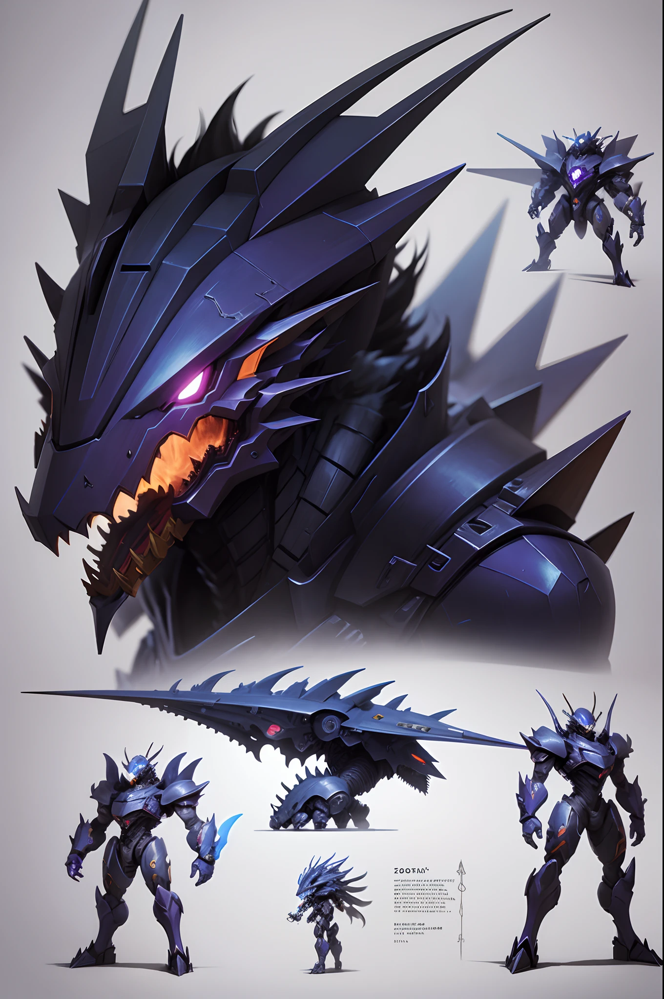 Zoid Dragon Warrior digimon Futuristic sci fi tech concept art Yugioh
