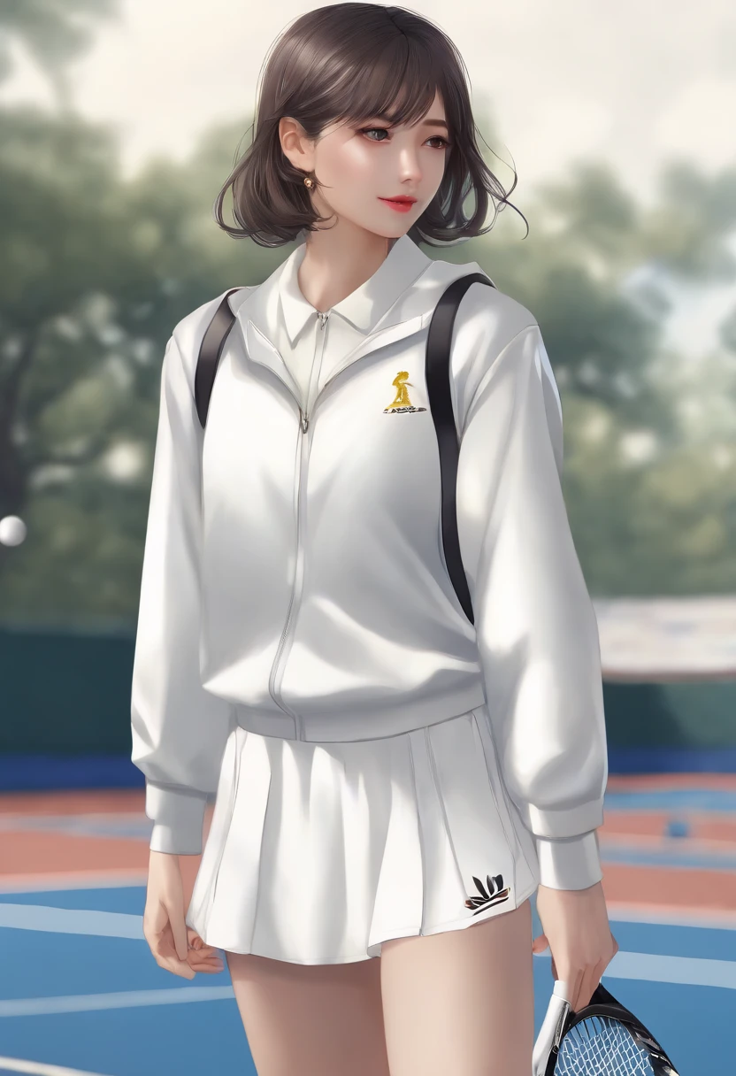 masterpiece, 1girl in, 独奏, Luminous Eyes, White sneakers, Tennis Wear, White mini skirt, white panties, white knee-socks, masterpiece, top-quality, realisitic, ultra-detailliert, blue-sky, tennis coat, (extremely delicate and beautiful work), ((masuter piece)), (Best Quality), glamor body, One lady, 20yr old, (Wearing a tennis uniform:1.5), (Taut), (Sexually aroused face:1.4), ( Shoulder cut hair,(Fair skin:1.2), Bright lighting, Natural lighting, Realistic lighting, Lovely lips、delicated face、(realisitic、Photo_Realistic:1.4)、((top-quality、masterpiece:1.3))、20yr old、((Brown hair))、((a shower、White turbid water))、((the pose))、((Functional))、((soaked breasts))、(((soaked body)))、(((Drenched pubic hair)))、Smile full of happiness、Poses that fascinate a man、seducing smile、Upper body naked、((()))、(((SEX)))、(((Expression in a state of excitement)))、(((Lacking)))、short-hair、toppless、(((())))