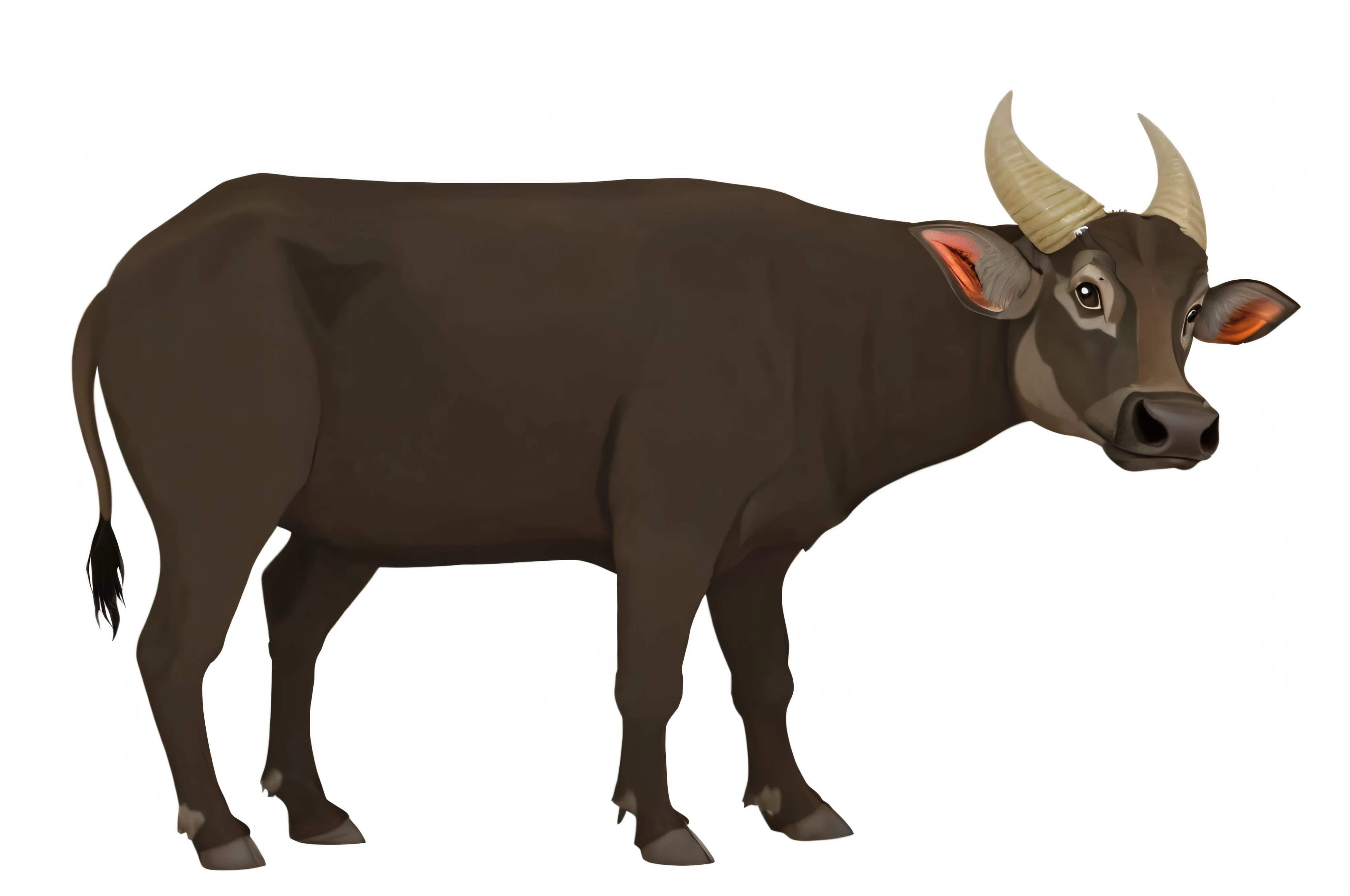 Close-up of a cow with horns standing on a white surface, a cow, half man half asian black bull, that resembles a bull\'s, taur, cow, hd illustration, Megafauna, an illustration of, beef, Taurus, human dressed as a bull, cow head, Half-man, half-Angus bull, golden taurus,There are God's eyes,8K,A high resolution,hdr(HighDynamicRange), Ray traching, NVIDIA RTX, Hyper-Resolution, Unreal 5,