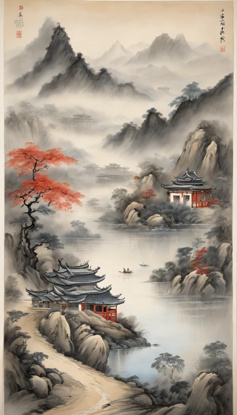 I was a tear that lingered at the turn of that year，
You can still smell rouge in the wind，
If I carve my promise on the banks of that river，
Coldwater River，Ocean of full moon，
I have been waiting for you under the tree of time for a long time，
Dusty people pestered me, Slander me, Laugh at me, I turned white，
You see paper kites chasing the sunset that day，
Look back like a lantern，Say goodbye to the night，
My heart was banished like quicksand，
If you return again, You will turn the world upside down，
If it rains that autumn night, The birds are also soaked，
Under the flower walls is a withered yellow，
Herren. Jun's position：Qiantang East，
The concubine was in Lin'an North，
Jun turns brown and red，
The little slave's waist was yellow，
The compass is missing，
Miscasting in the Spring Pavilion，
The slave went to Hangcheng，
Jun was born in Hangzhou，
（Extremely detailed picture），（8k wallpaper），（Movie lighting），（cinema4d），（delamination），（Depth of field effect），（Noticeable light and shadow effects），（Light particle tracing），（an Chinese ink painting style），（Master painting），（Unreal 5），（rendering by octane），（Master masterpieces），（Photography Award），（Rich and diverse color expressions），realisticlying，Masterpiece，Inspired by songs《Flower fairy》，Ray