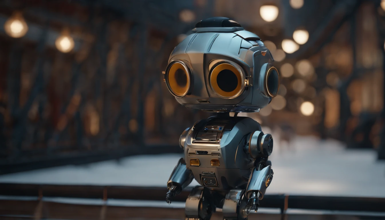 Chappie style sitter ,a babyd Robot,(masterpiece,extreme detailed,top quality) , Ruin ,very cute robot, (Movie lighting),(light and shadow effect),(unreal-engine),(Tyndall),(cinema4d),(Super futuristic fantasy style),(8k wallpaper),(tmasterpiece),(Photography Award),realisticlying