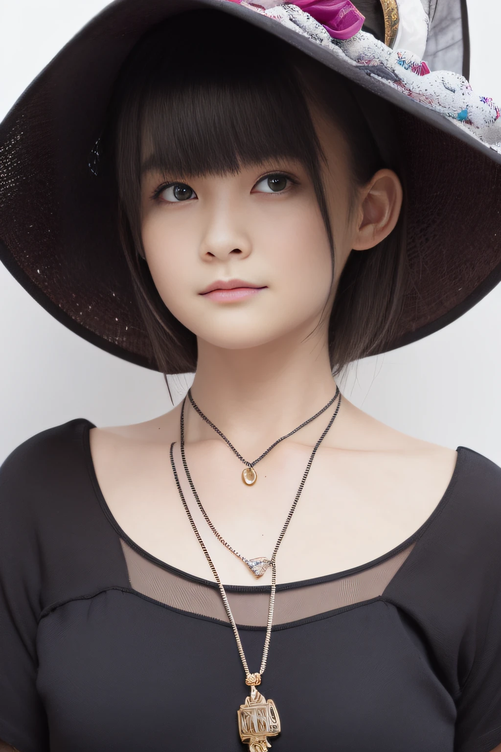 (masutepiece), (Piece of art), (Amazing work), (Detailed eyes), (Delicate skin), (heterochromatic eyes), (Multicolored), (short white hair with bangs), (Sparkling eyes), (1girl in) With witch's hat, oud, old, Wear extravagant medieval clothing, masutepiece, Best Quality, The best Desinger, Best Illustration