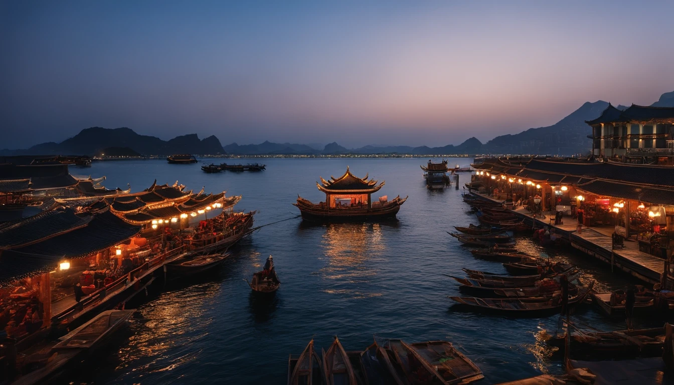 There is a sea market on the sea in the east，It is a place where people from all over the world buy and sell jewelry。When the market opens, the sea water separates from the middle，The water on both sides is spread aside，There is a dragon palace in the sea market，It's beautiful，Tortoiseshell decorated beams，Tiles made of fish scales，The four walls are as bright as crystal，Dazzling。