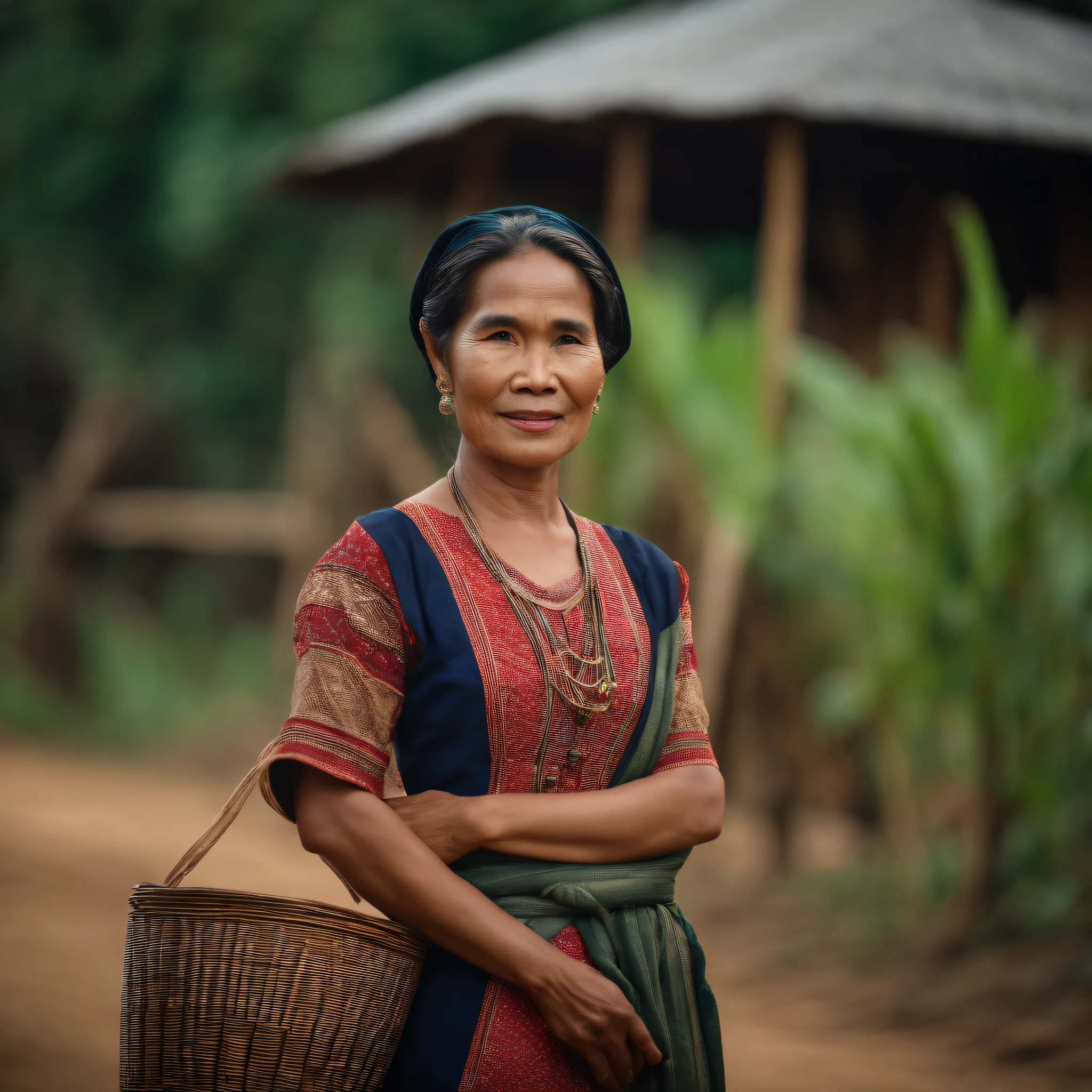 50-year-old girl, Farmer, thailand, Traditional folk costumes