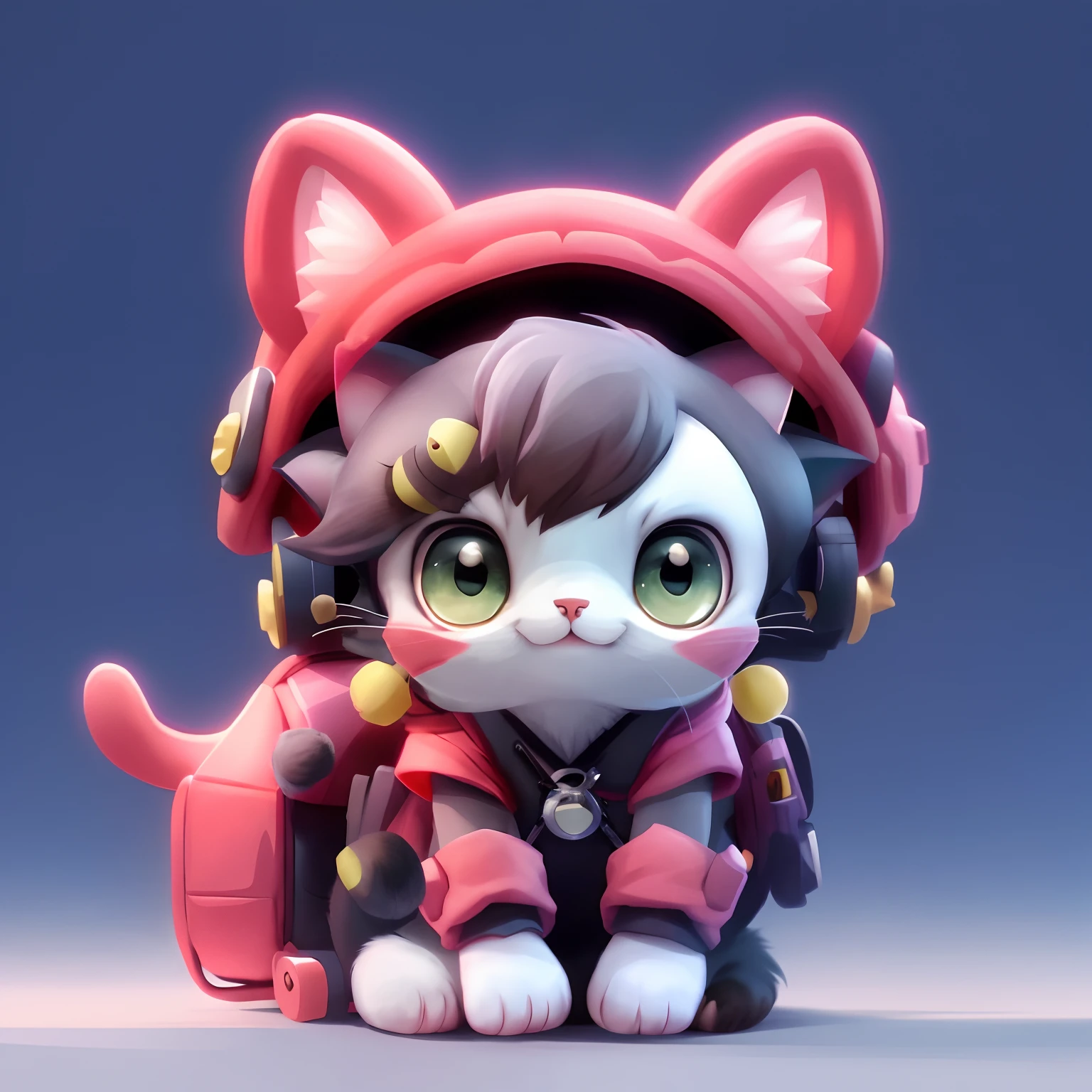 A toothy cat obediently appeared