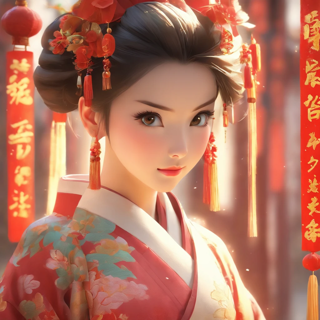 A beautiful young woman dressed in traditional Chinese dress, Salon style, photo-realistic techniques, Muzi·. nipple process, 32k ULTRAHD, Sonyan, classical, Historical genre scenes, Serenity Face --AR 69:128 --s 750 --V 5.2