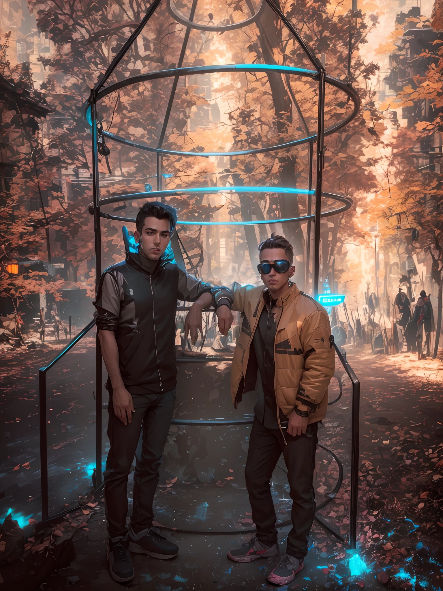 Change background cyberpunk, handsome boys,8k realistic face,goggles,