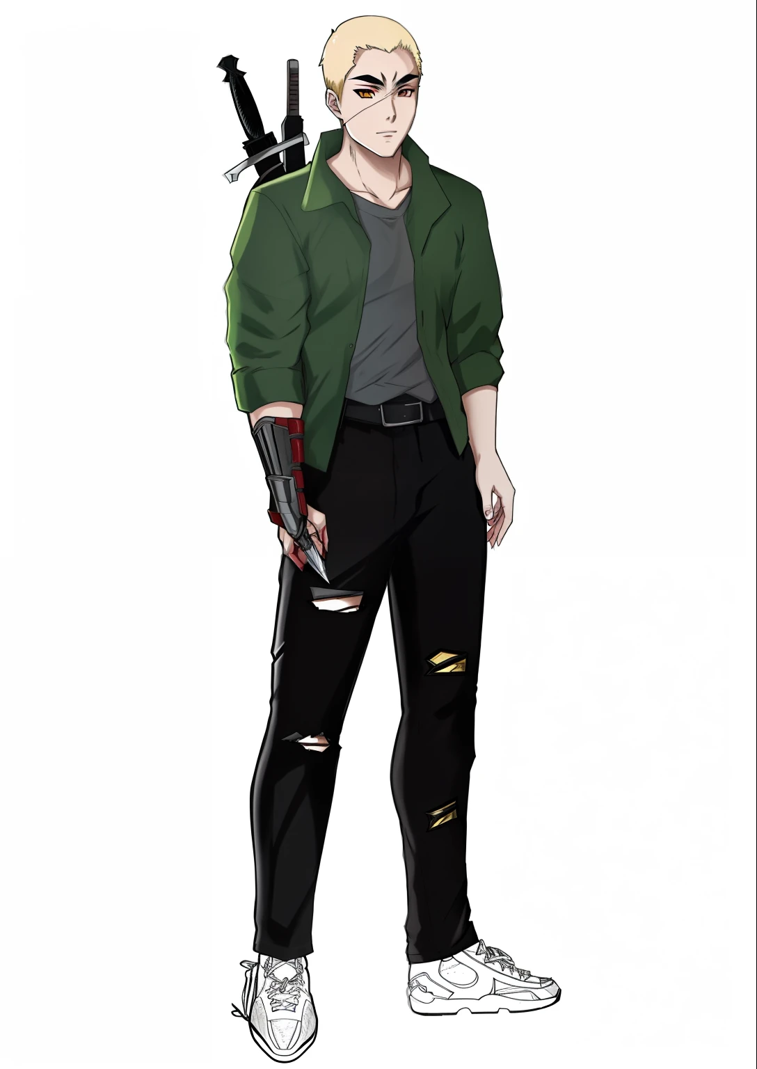 anime,warrior,demon hunter,cool and chill ager