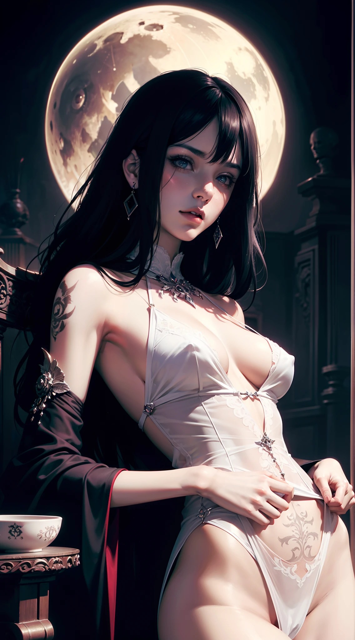 Nsfw,A darkness girl,nude,Naked,spread legs,female masturbation,masturbating,Gothic,tattoo,Gothic tattoos,Nsfw,pussy,busty,glamour,gorgeous,jewelry,BW,monochrome,Gothic goddess,dark fantasy,dark venus,erotic posing,dynamic posing,arranged posing,dramatic,cinematic,detailed background,dynamic angle,from cinematic angle,Gothic style background,dark fantasic view,best quality,masterpiece,8k,ultimate detailed darkness background