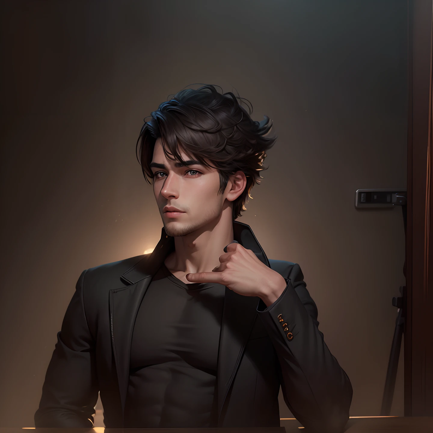 Handsome boy ultra realistic,--v 4