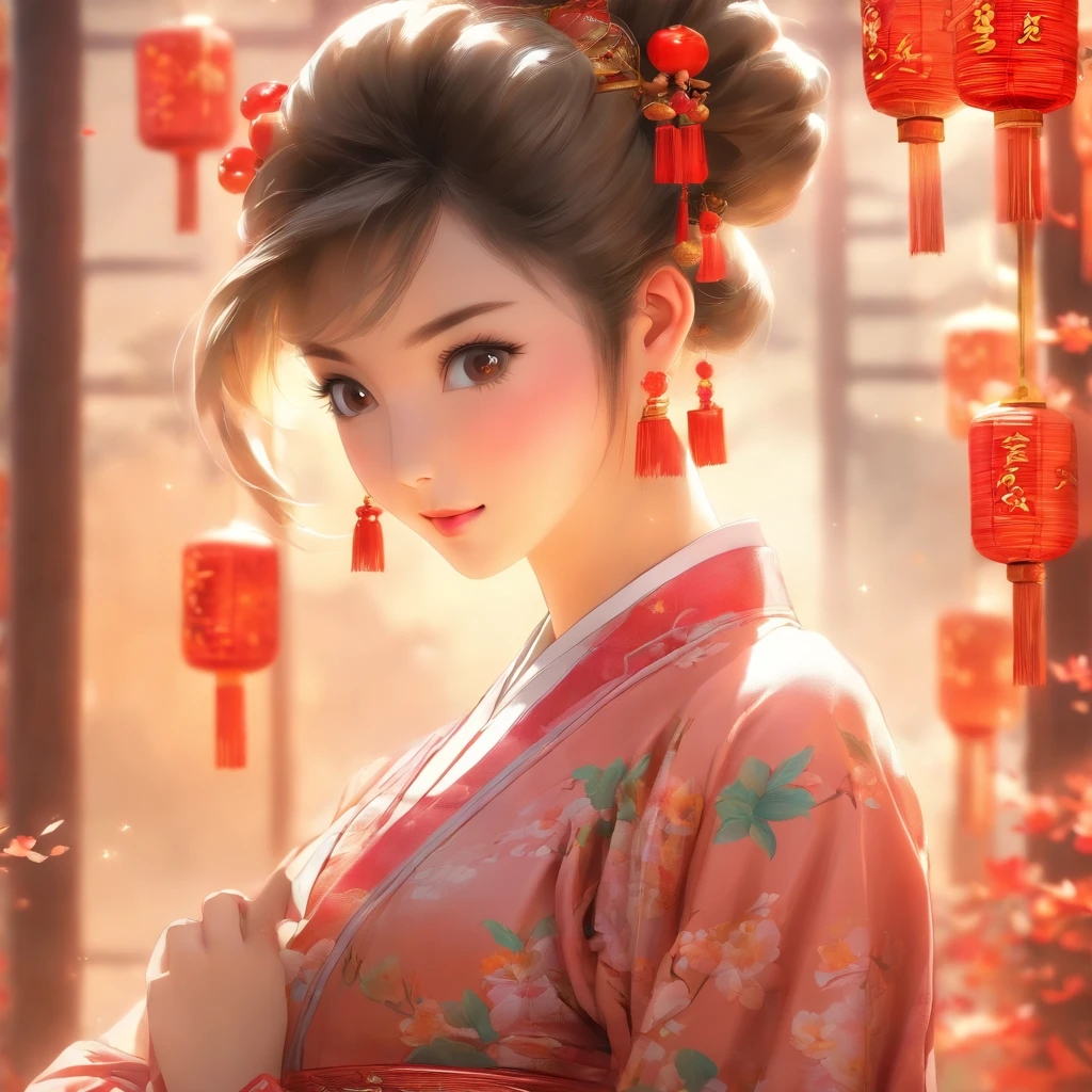 A beautiful young woman dressed in traditional Chinese dress, stylish living room, photo-realistic techniques, Muzi·. nipple process, 32k ULTRAHD, Sonyan, classical, Historical genre scenes, Serenity Face --AR 69:128 --s 750 --V 5.2