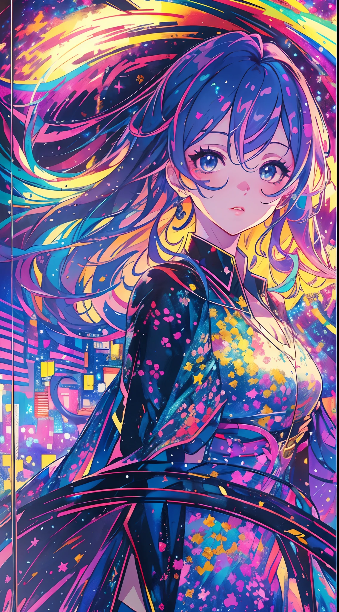 (best quality,4k,8k,highres,masterpiece:1.2), ultra-detailed,, HDR, UHD, studio lighting, ultra-fine painting, sharp focus, physically-based rendering, extreme detail description, professional, vivid colors, bokeh, portraits, anime, concept artists, starry night, rooftop, rainbow, night sky, longhaired girl, standing, anime art wallpaper 8k, 4k anime wallpaper,(Masterpiece: 1.2), (Best Quality), 4k, Ultra Detailed, (Dynamic Composition: 1.4), Rich in Detail and Color, (Rainbow Color: 1.2), (Glow, Atmospheric Lighting), Dreamy, Magical, (Solo: 1.2),