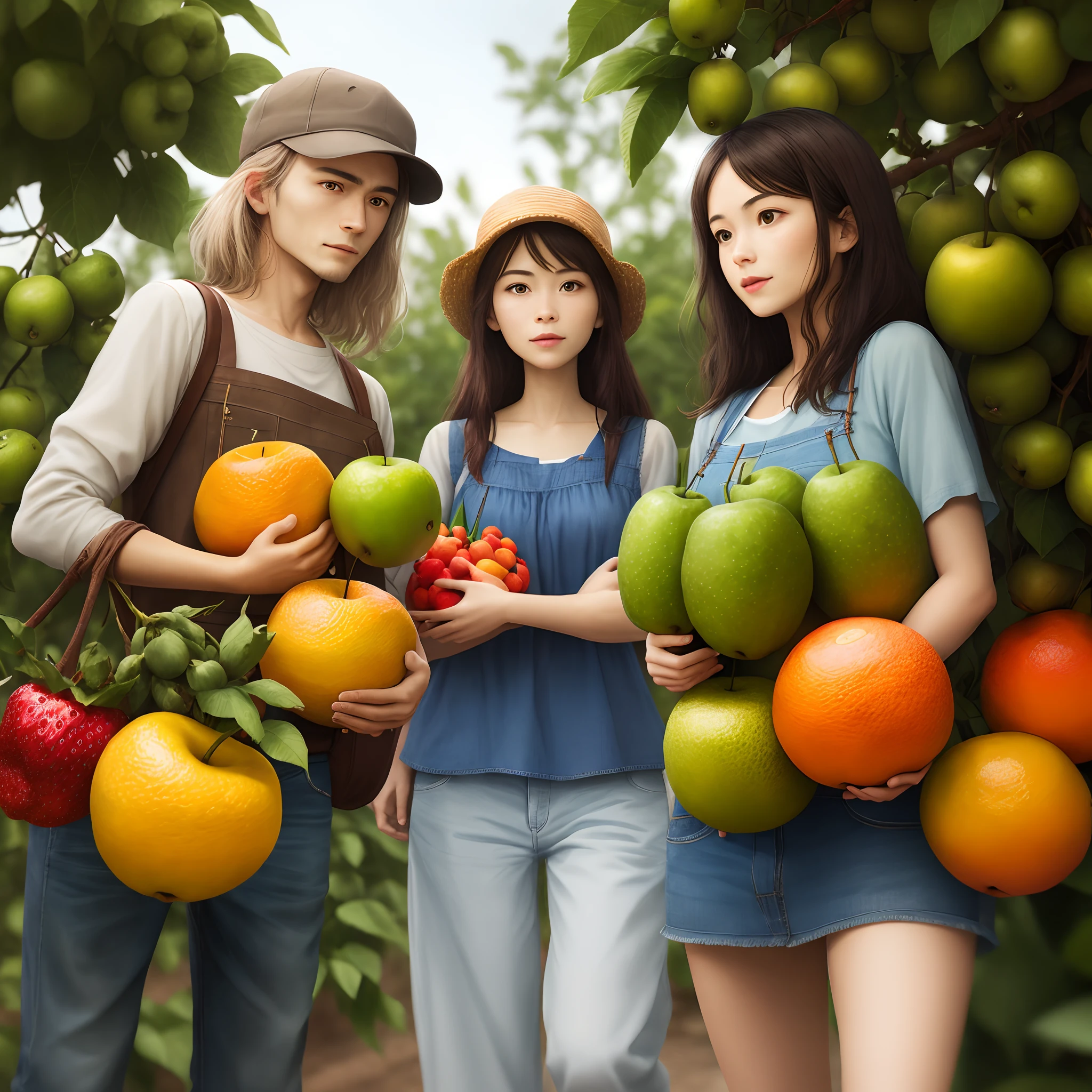 People in fruit
