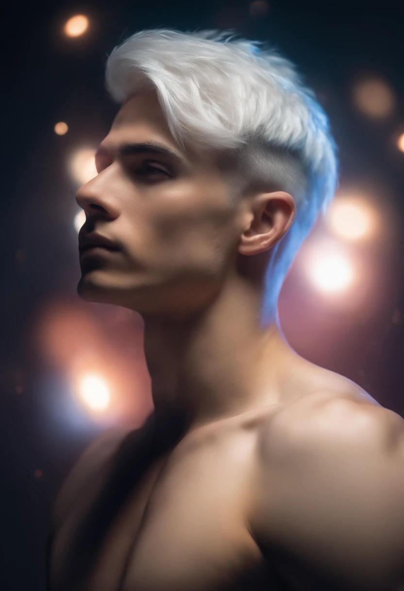 (albino tall lathy androgynous male Snow Prince, hoarfrost, pristine, precious, fragile beauty, translucent, thin neck, frail shoulders, flat chest, soft belly, male crotch, curvy hips, massive buttocks, he is pent up, needy, horny, but his penis and testicles are very fragile, vulnerable to heat, he is immortal while he is cold, but he can be shattered like glass, the warmth of love will kill him, weak stomach, weak bladder)