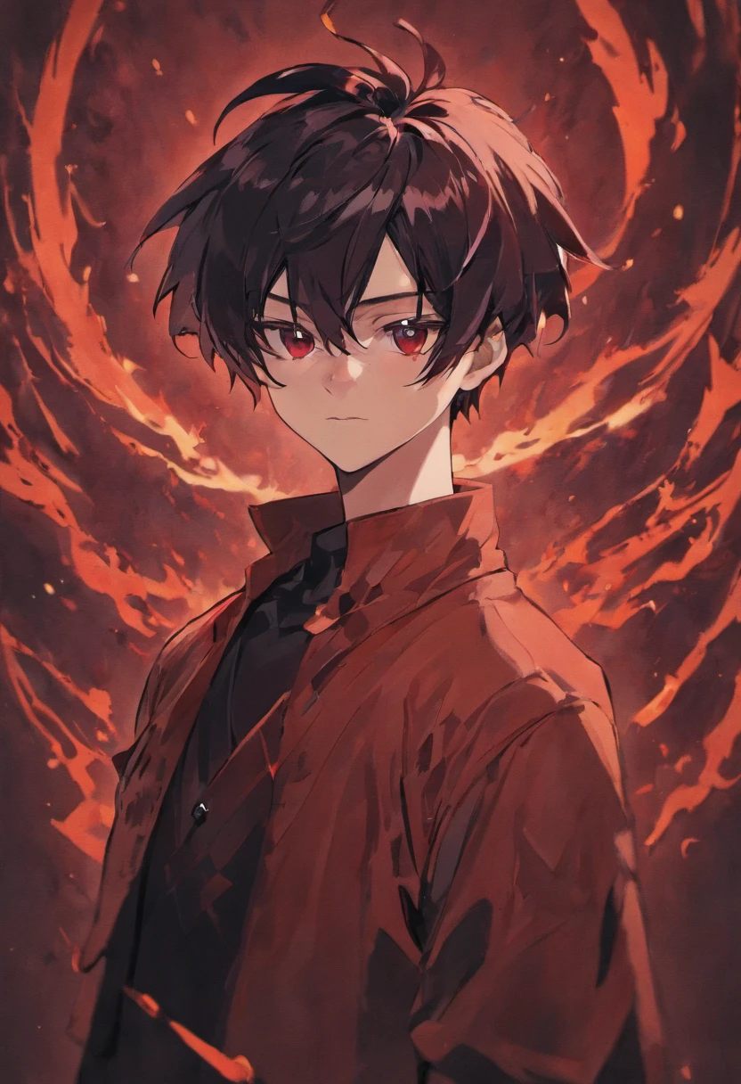 (black-haired,red-background)anime character, (demon slayer:1.1)handsome guy in art, (handsome:1.1)Japanese demon boy, (Huziru:1.1)Huziru character, (sleek and stylish:1.1)anime character, (handsome:1.1)anime guy, (KenTaro Miura:1.1)KenTaro Miura art, (Shigemori Sohma:1.1)illustration by Shigemori Sohma, (KenTaro Miura style:1.1)KenTaro Miura manga art style, (by Yang J:1.1)by Yang J, (handsome:1.1)handsome male vampire, (male anime character:1.1)male anime character