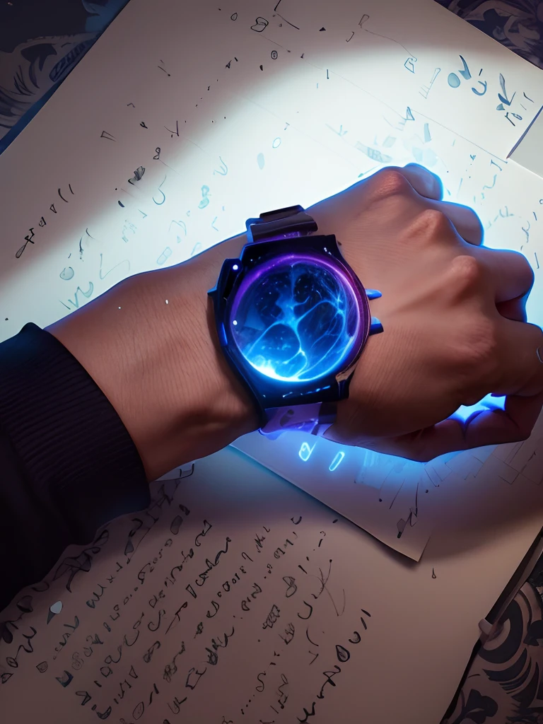 Change the background of hand in a professional future stick city in night