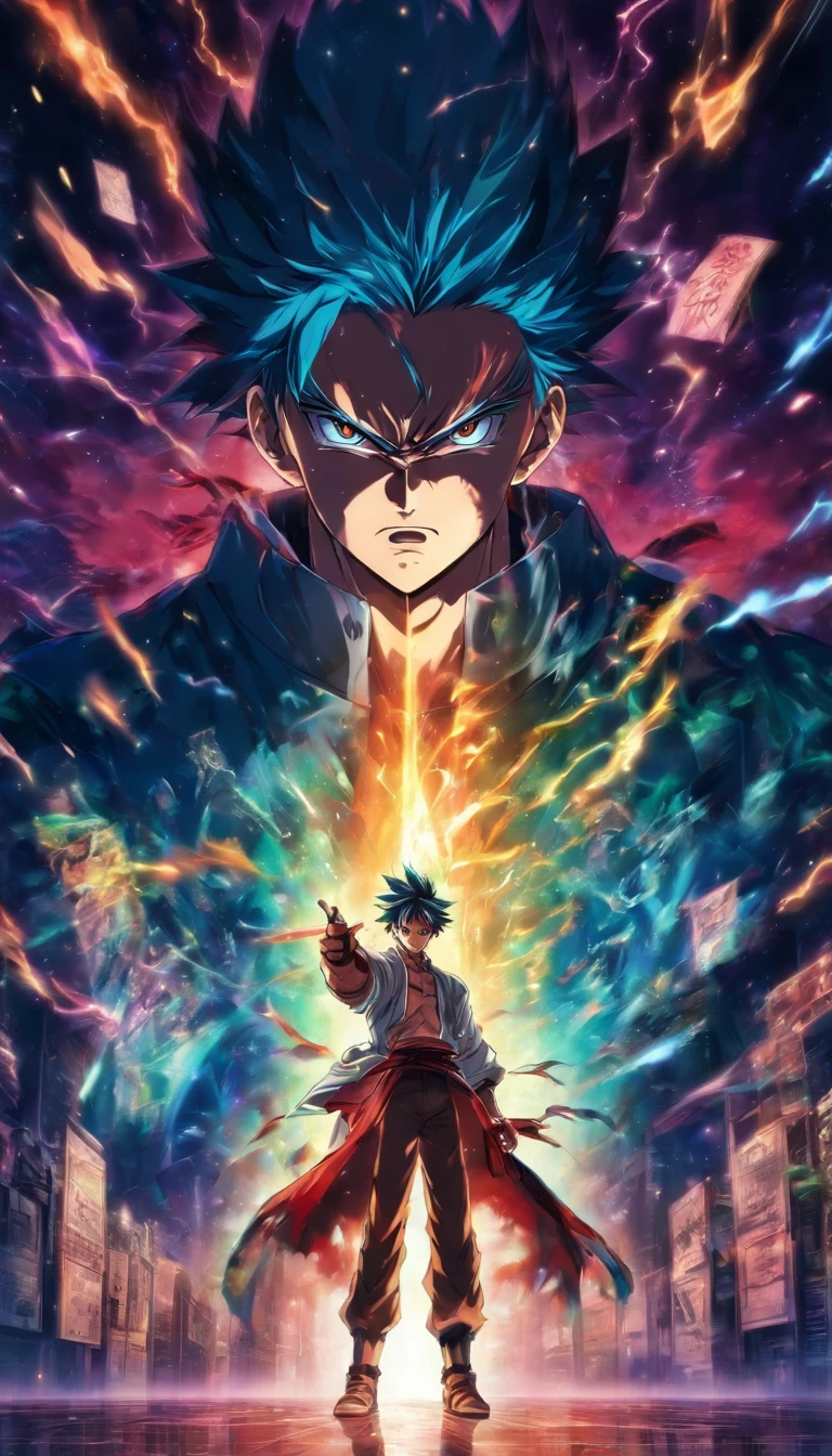 A furious young man standing in the center of the room, pointing at the person in front of him with a look of indignation and dissatisfaction, surrounded by a secret room filled with hidden weapons, with a hint of cunningness in the dim light, ,32k, best quality, masterpiece, super detail, high details by Jidaimono Anime Style