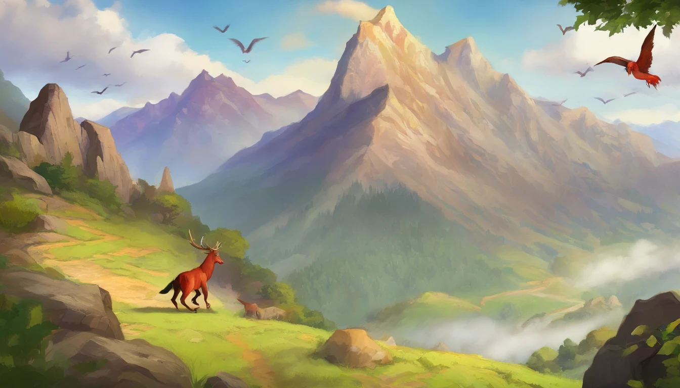 Great Barren Mountain,Across thousands of miles,The mountains are majestic,Mountains and mountains,Steep peaks,Deep in the mountains, Alien beasts are rampant,Fierce bird,Toxic miasma dense,Miracle medicine is everywhere