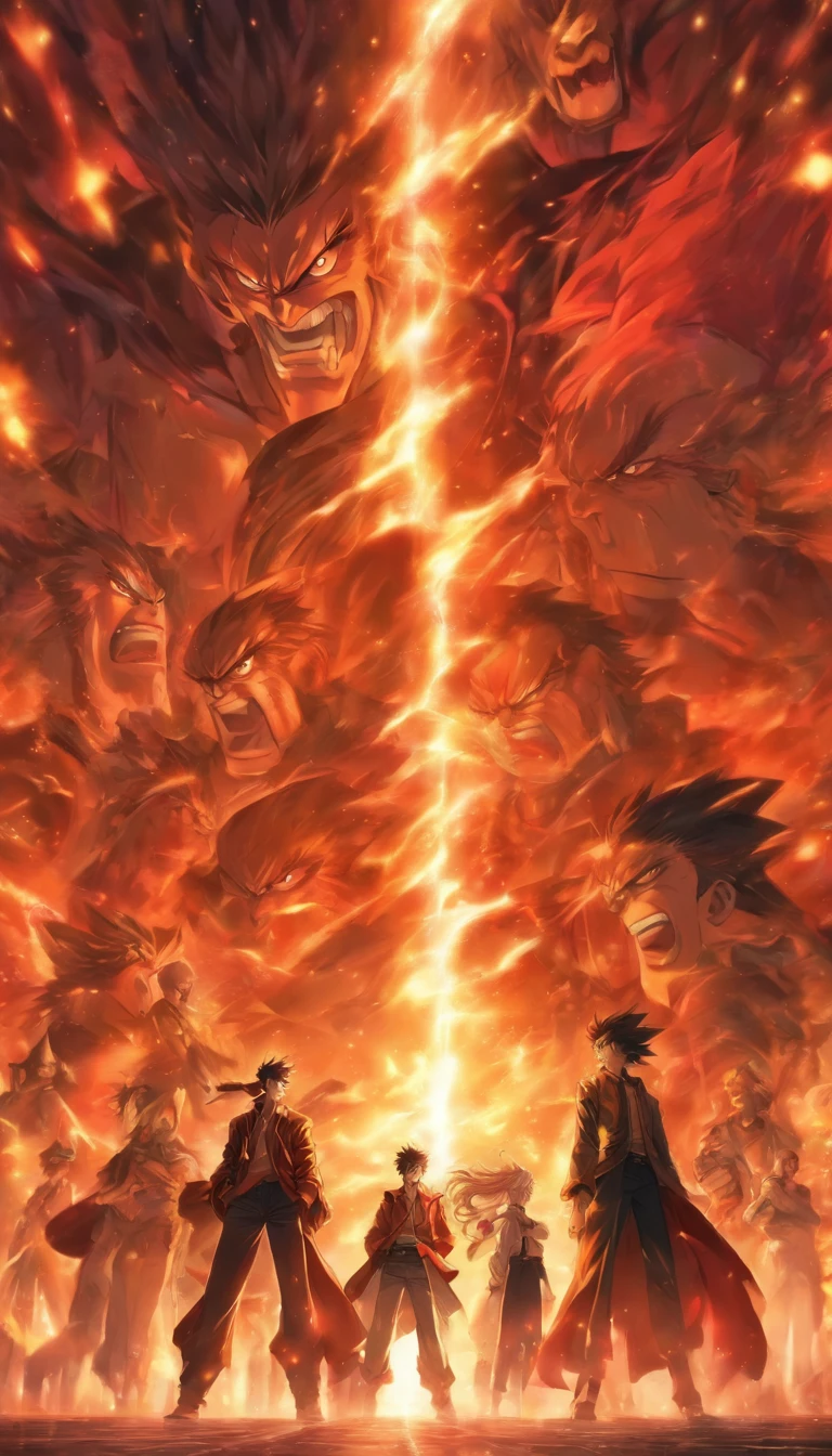 An angry man pointing his finger at another man in the center of a room, with a sense of betrayal and resentment in his angry gaze, two women standing on either side of the man, one with a silent expression and the other with a complicated expression, ,32k, best quality, masterpiece, super detail, high details by Jidaimono Anime Style