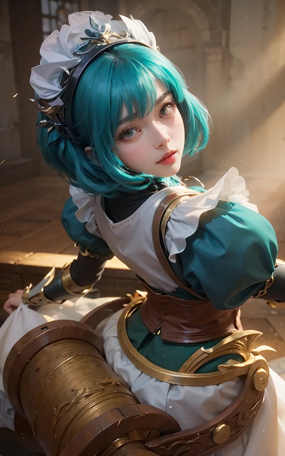 a close up of a girl,blue hair, big boobs, shadowbringers cinematic, 4 k detail fantasy, a beautiful fantasy empress, game cg, xianxia fantasy, xianxia hero, 2. 5 d cgi anime fantasy artwork, cinematic goddess close shot, ruan jia and artgerm, wow 4 k detail fantasy, hyperdetailed fantasy character