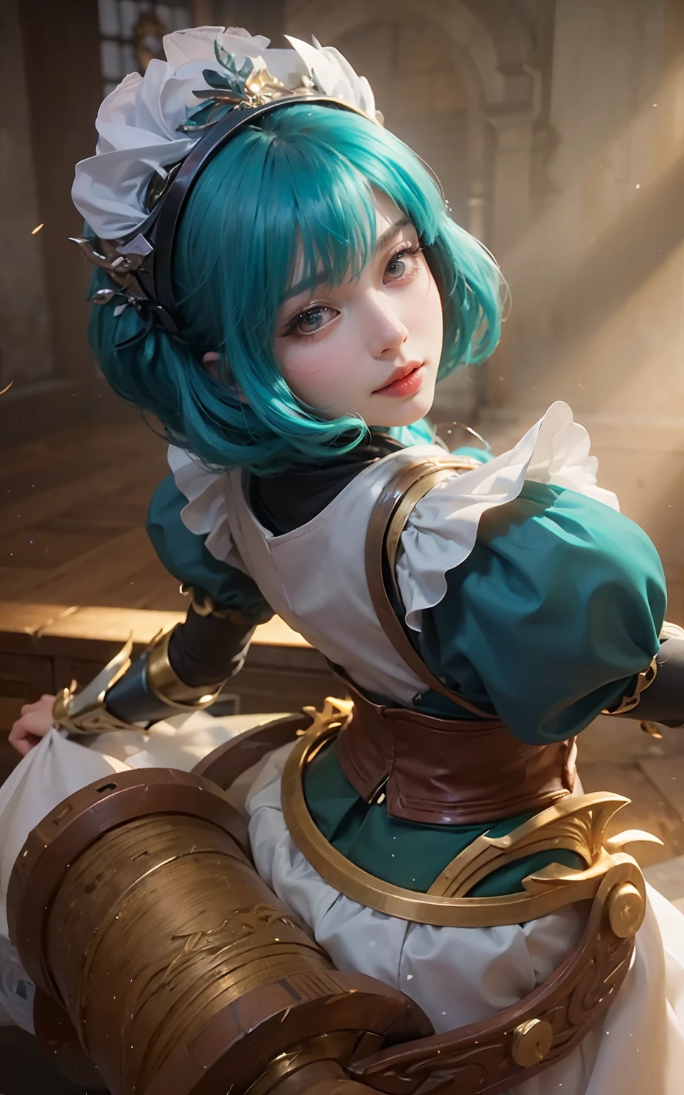 a close up of a girl,blue hair, big boobs, shadowbringers cinematic, 4 k detail fantasy, a beautiful fantasy empress, game cg, xianxia fantasy, xianxia hero, 2. 5 d cgi anime fantasy artwork, cinematic goddess close shot, ruan jia and artgerm, wow 4 k detail fantasy, hyperdetailed fantasy character