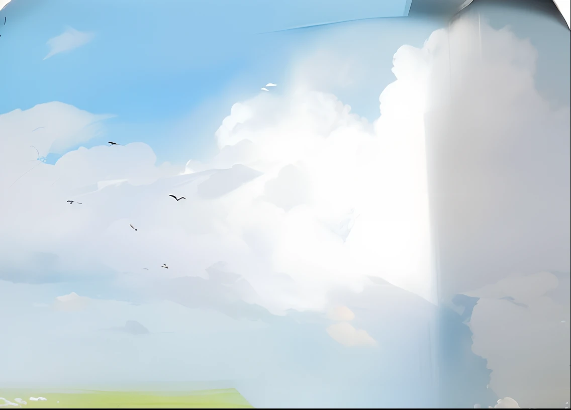 with blue sky and white clouds