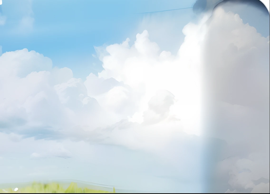 with blue sky and white clouds