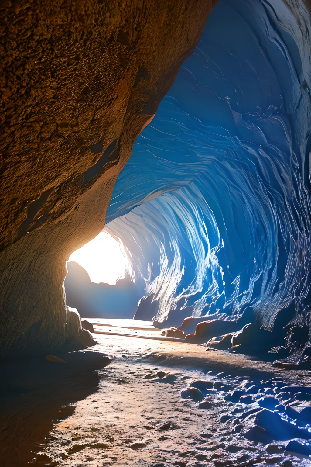 Inside the cave，