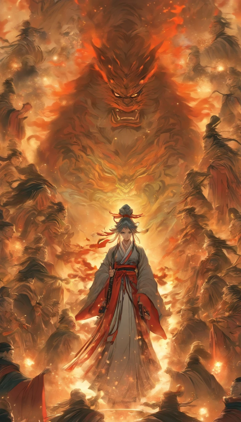 A fierce-looking woman standing before a crowd, with a menacing gaze and expression, people around her avoiding her in fear, ,32k, best qu An elderly man in a daoist robe, holding a whip, standing in an open space, sternly whipping two young women, with three other people standing nearby, dim environment with contribution value pearls scattered on the ground, ,32k, best quality, masterpiece, super detail, high details by Jidaimono Anime Style ality, masterpiece, super detail, high details by Jidaimono Anime Style