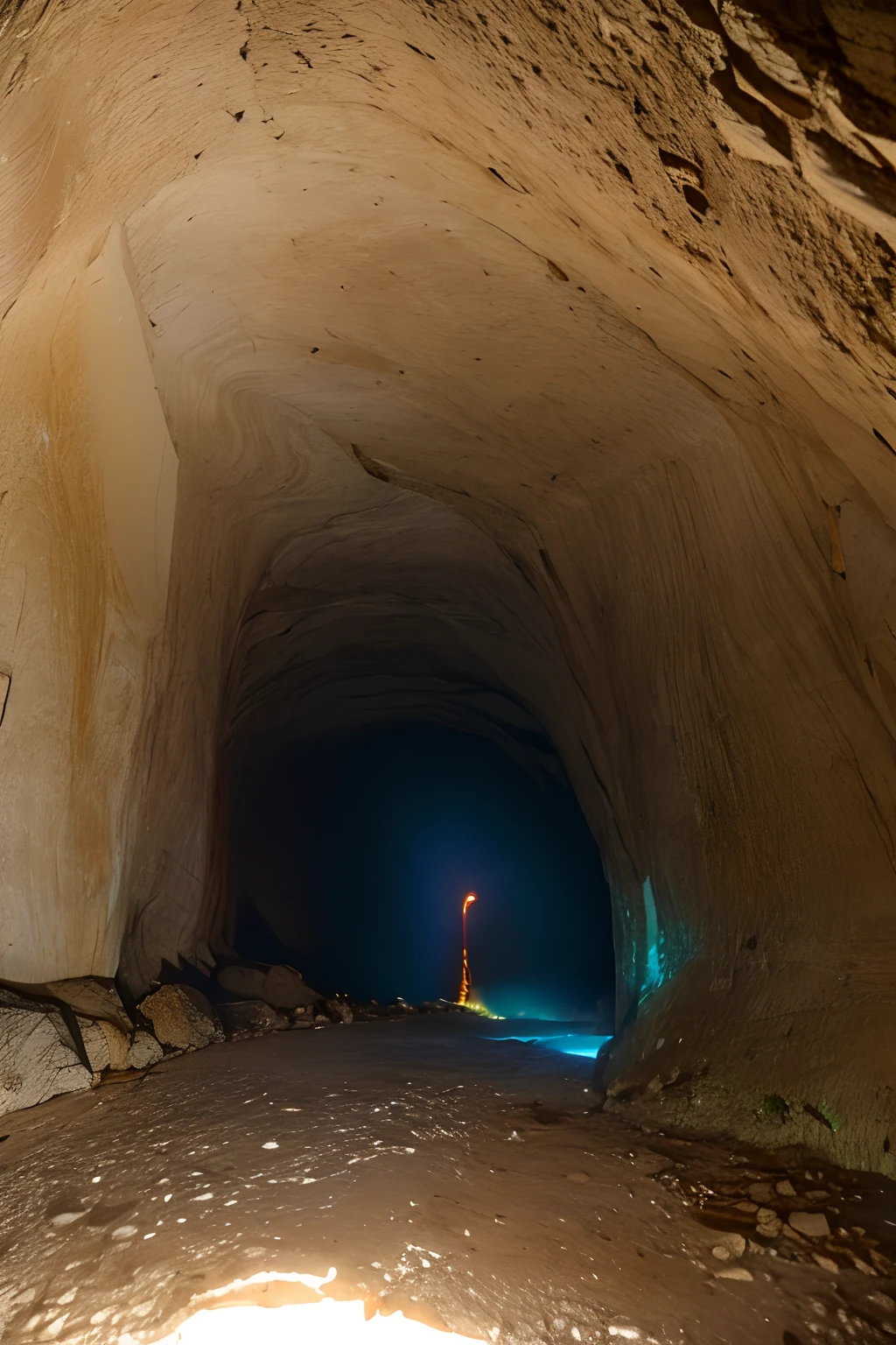 Inside the cave,