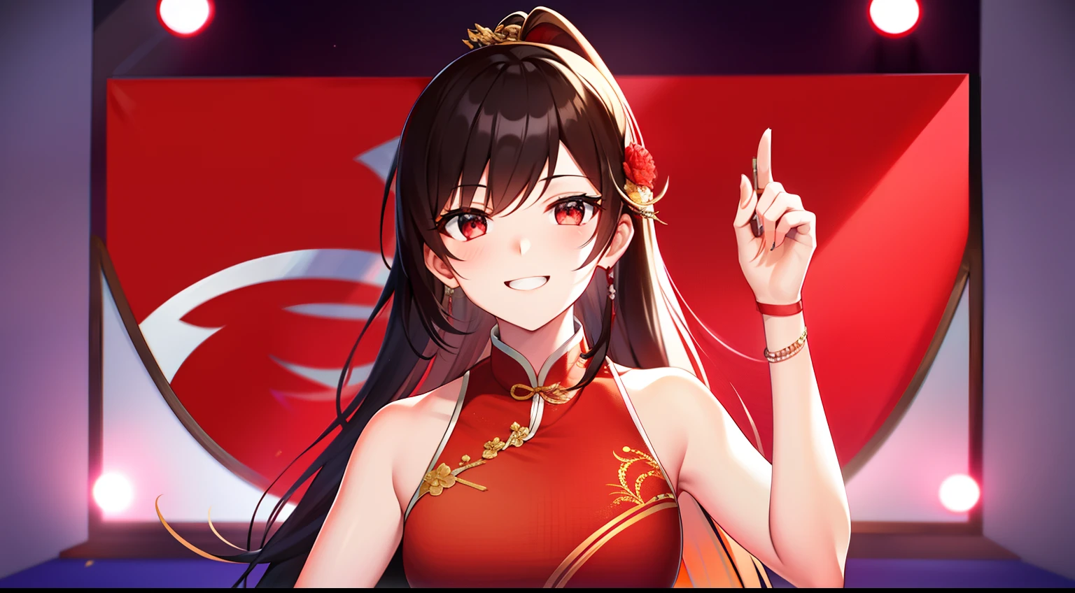 tv show,Olympic Games,Chinese red,victorious,cheer,I couldn't help but be overjoyed