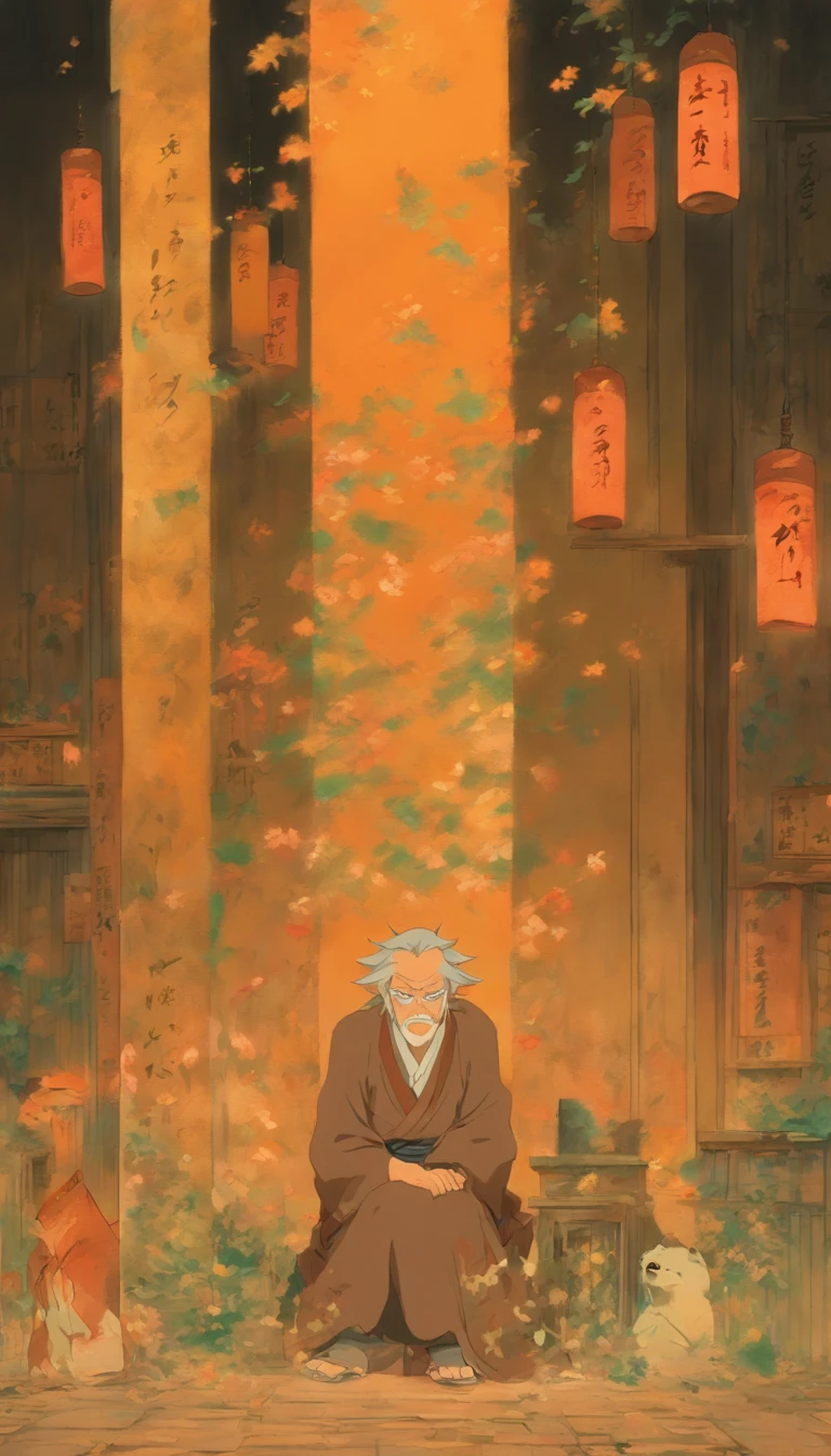 The old man with a solemn expression held a bottle of healing medicine, Two women covered in bruises and scars, with a look of anguish,tired looking, In a quiet scene,It seems to be an abandoned room, ,32K, Best quality, Masterpiece, Super detail, High detail in the style of Yoshidai Monogatari anime