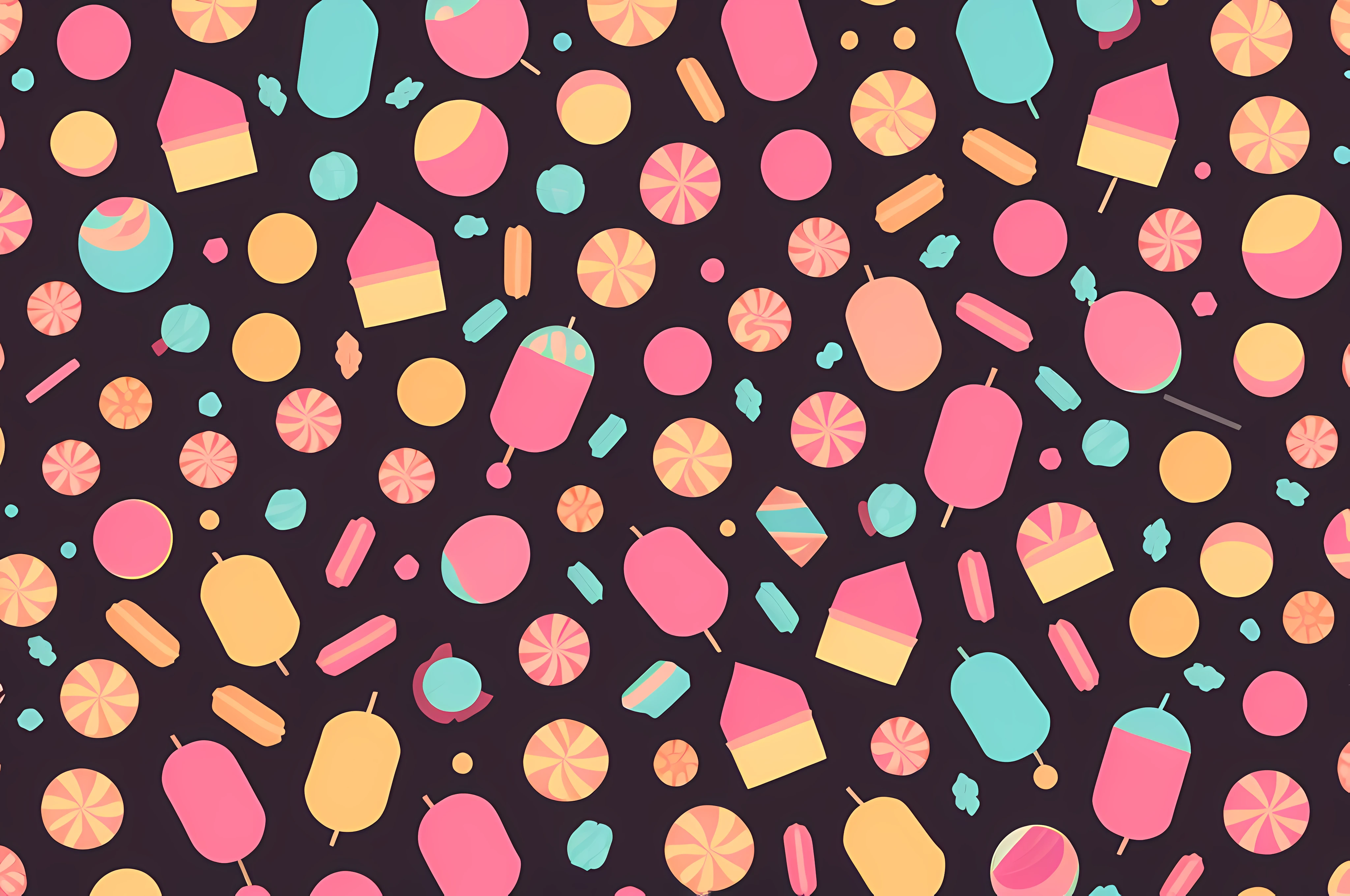 Flat candy pattern design,vector design