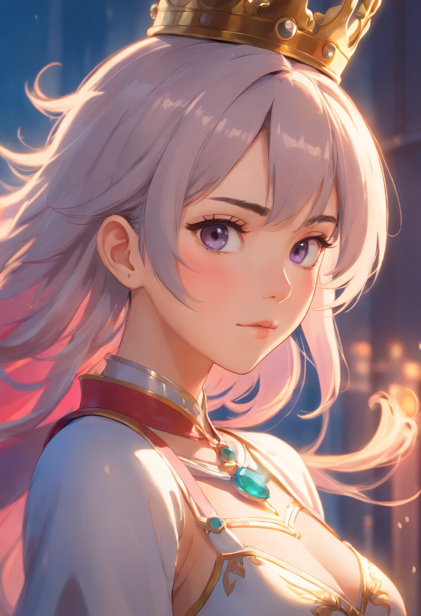 (A closeup of a woman in a costume with a crown on her head, Artgerm ; motor 3d unreal, RossDraw pintura digital, rossdraws volumetric lighting, 2. 5 d cgi anime fantasia arte, Trend in CGTacing:, Rossdraw 1. 0, Artgerm. High detail, wlop e Artgerm, arte wlop,sexy