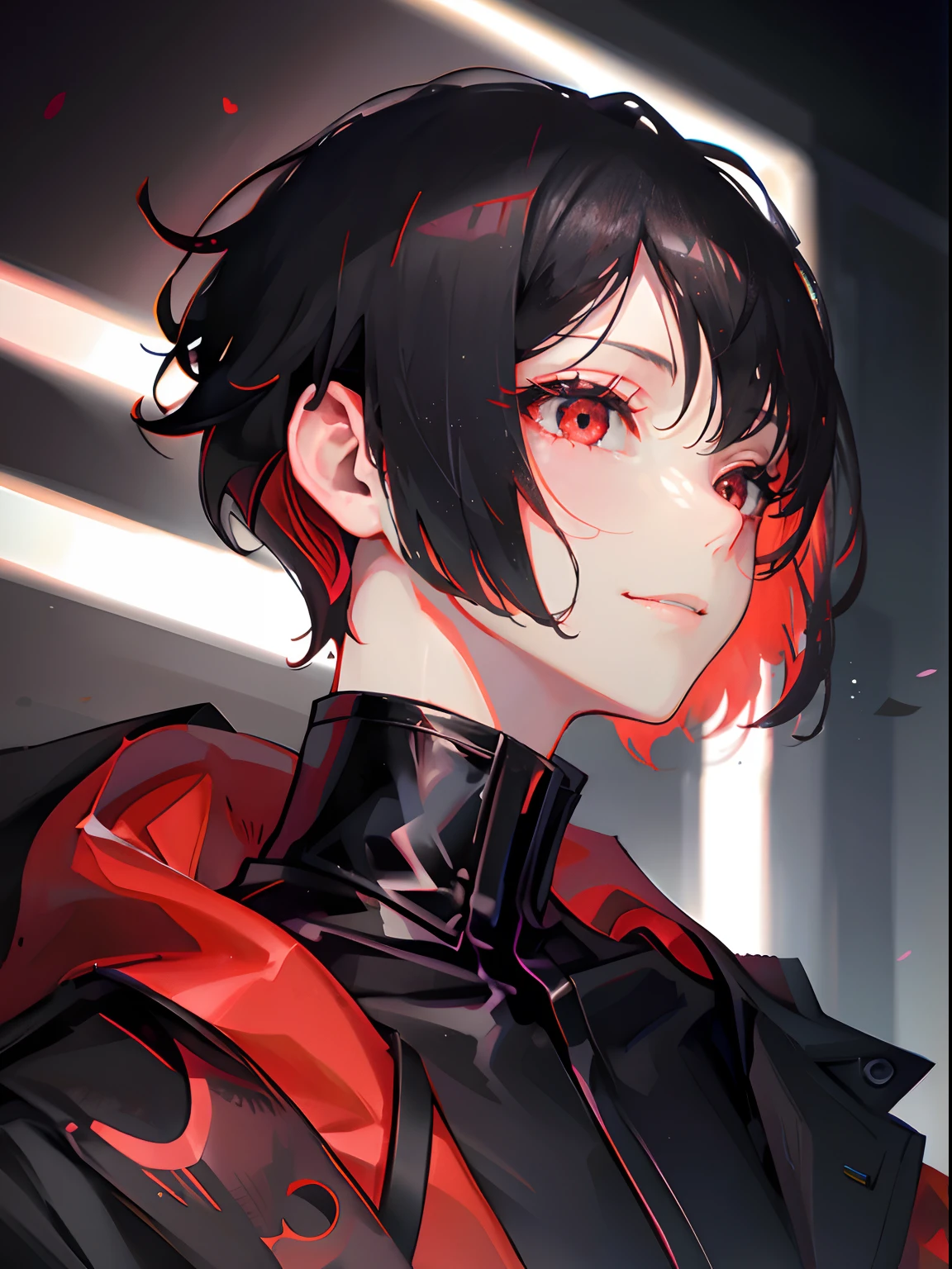 Looking at viewer, gentle smile