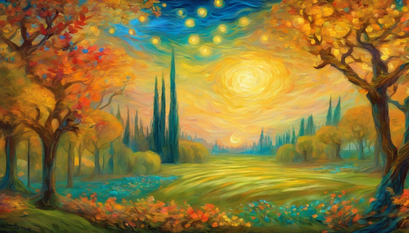 Memories of the Etten Gardens,vincent van gogh style