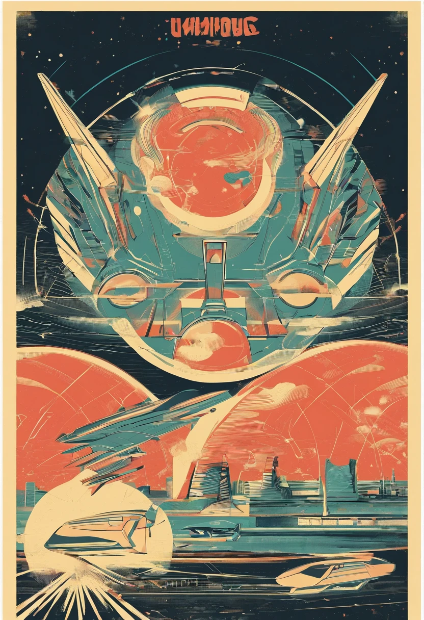a poster,There is no color,Outline only with black lines,A paper airplane flying in the air,Rising paper airplanes,A youth standing on a paper airplane,Youth with open arms