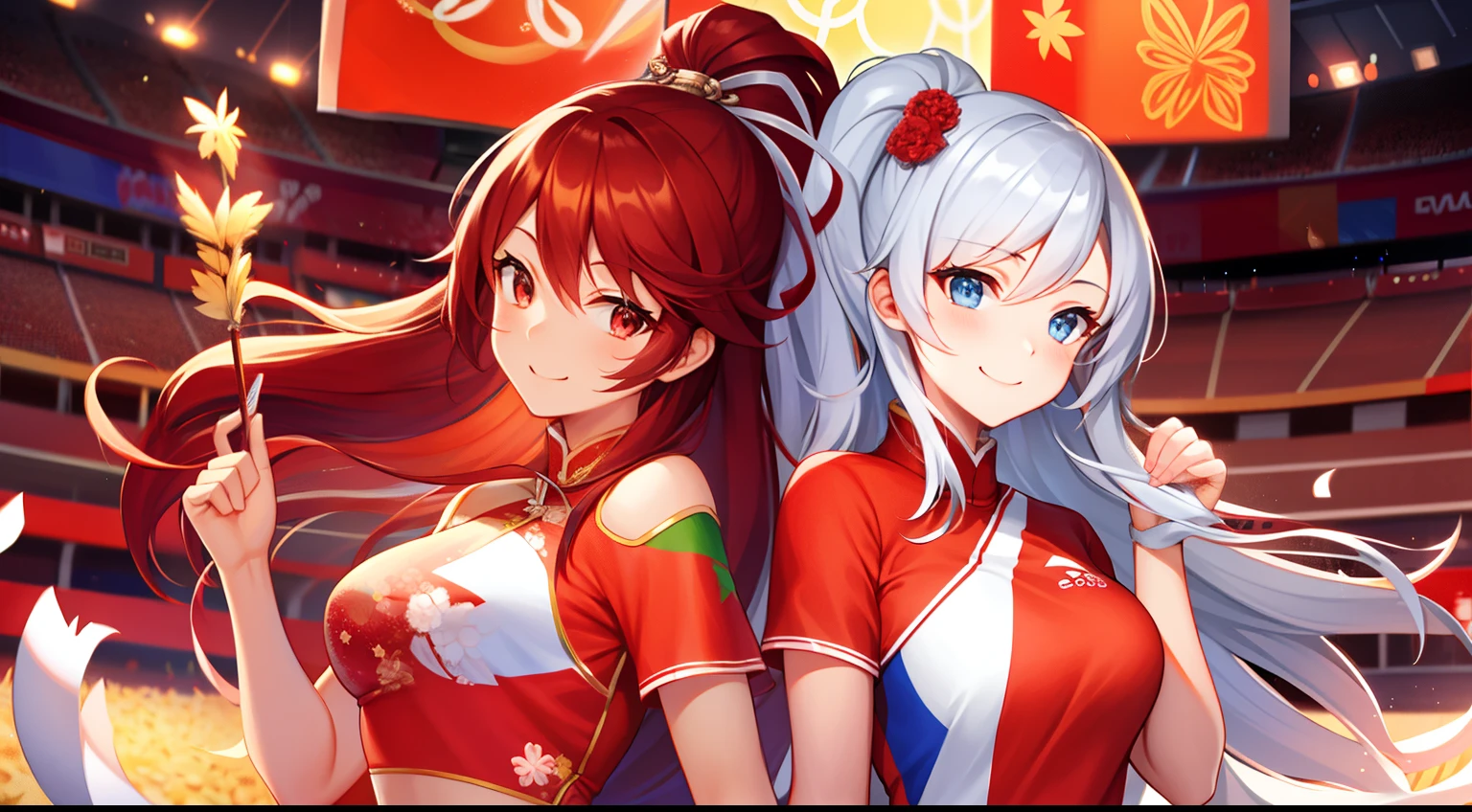 tv show,Olympic Games,Chinese red,victorious,cheer,I couldn't help but be overjoyed