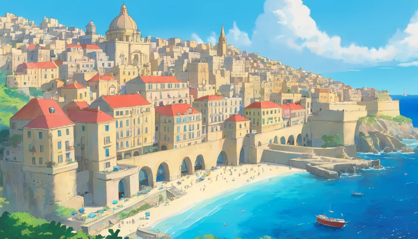 Republic of Malta,Valletta,Faraway view