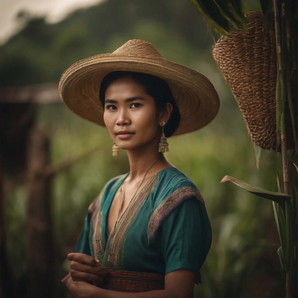 20-year-old woman, farmer, thailand, Traditional folk costumes