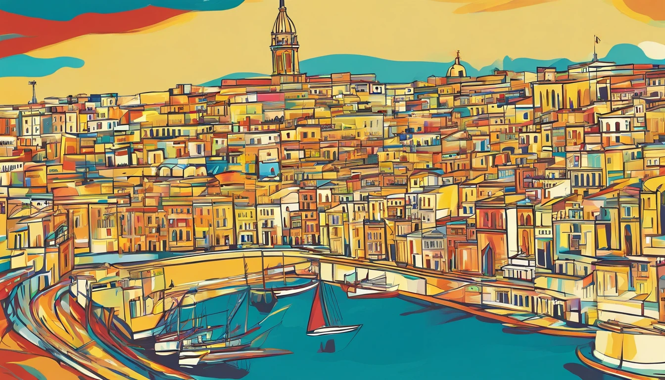 Republic of Malta,Valletta,Faraway view